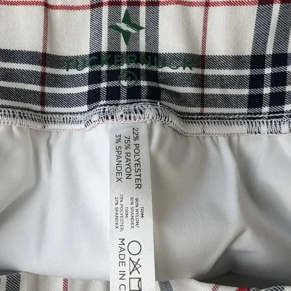 Tuckernuck Americana Plaid 15 Inch Woven Renee Golf Skirt Size Medium NWT - Picture 2 of 14